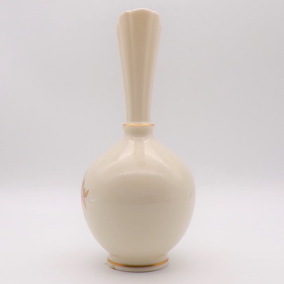 Vintage Lenox Rose Cream and Gold Vase - Picture 8 of 12